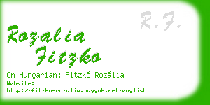 rozalia fitzko business card